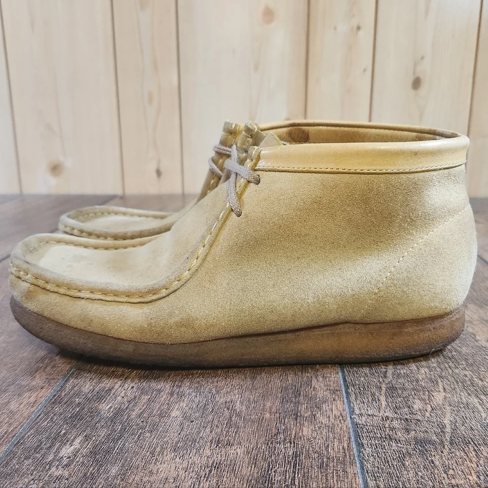Clarks Men's Size 10.5 Original Wallabee Maple Suede Leather Weaver Boot Vintage